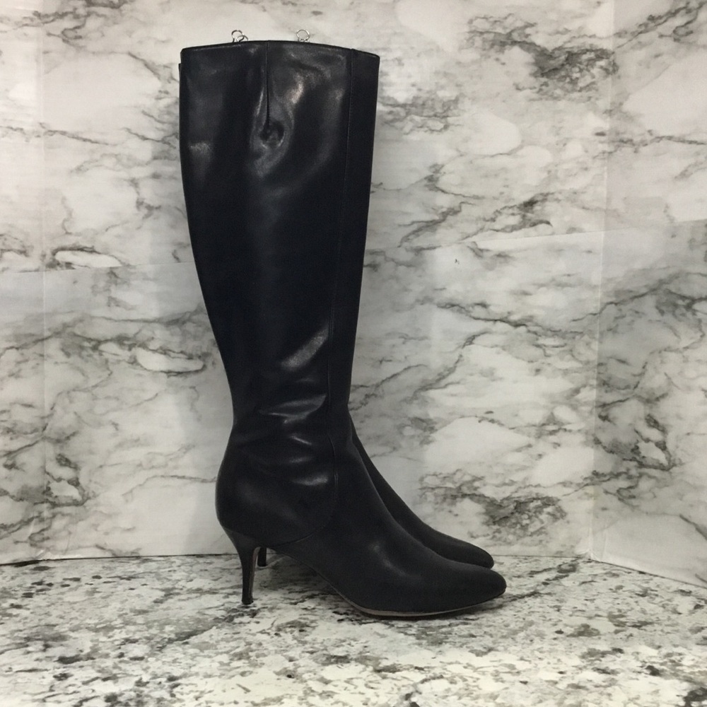 Cole Haan Black Leather Knee High Boots